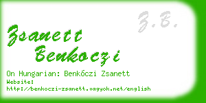 zsanett benkoczi business card