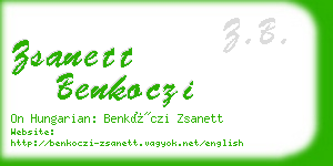 zsanett benkoczi business card